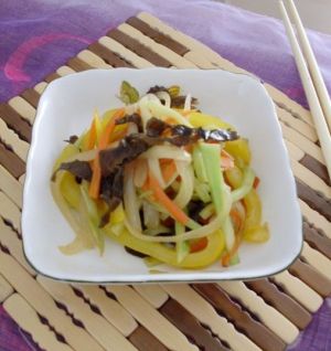 如何做鲍鱼汁五彩丝_做鲍鱼汁五彩丝的步骤_