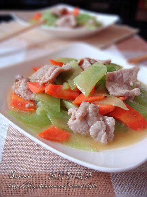 肉片炒莴笋的做法_肉片炒莴笋怎么做好吃