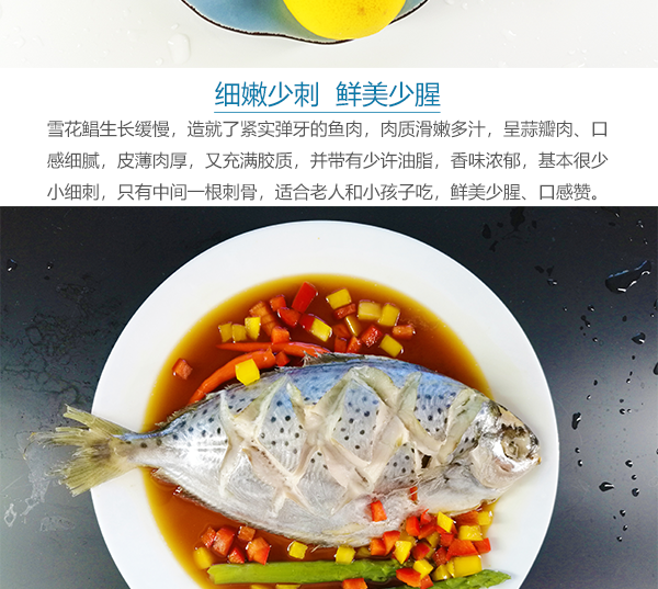 深白至味 阿根廷野生鲳鱼 三去雪花鲳 600克/袋/2条左右
