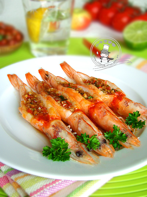 蒜蓉开背虾的做法