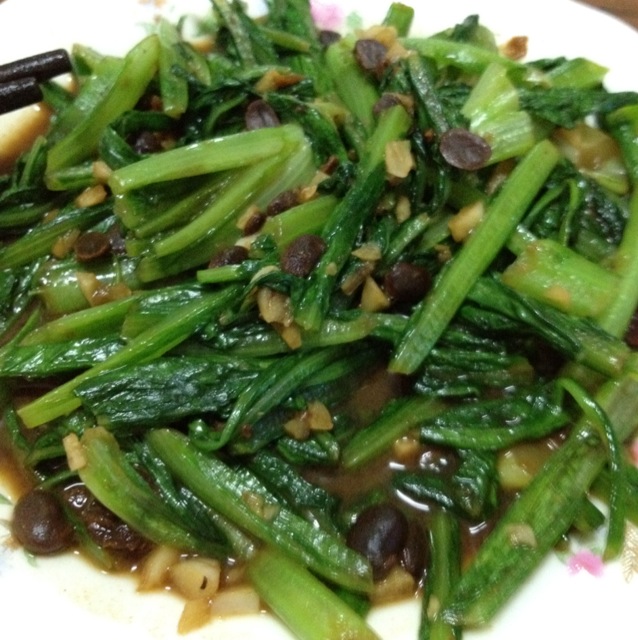 豆豉油麥菜